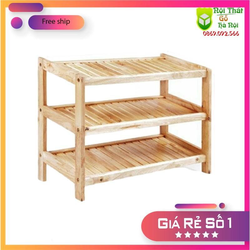Kệ Giày ,Kệ Dép 3 Tầng Rộng 62 cm Gỗ Tự Nhiên Cao Cấp