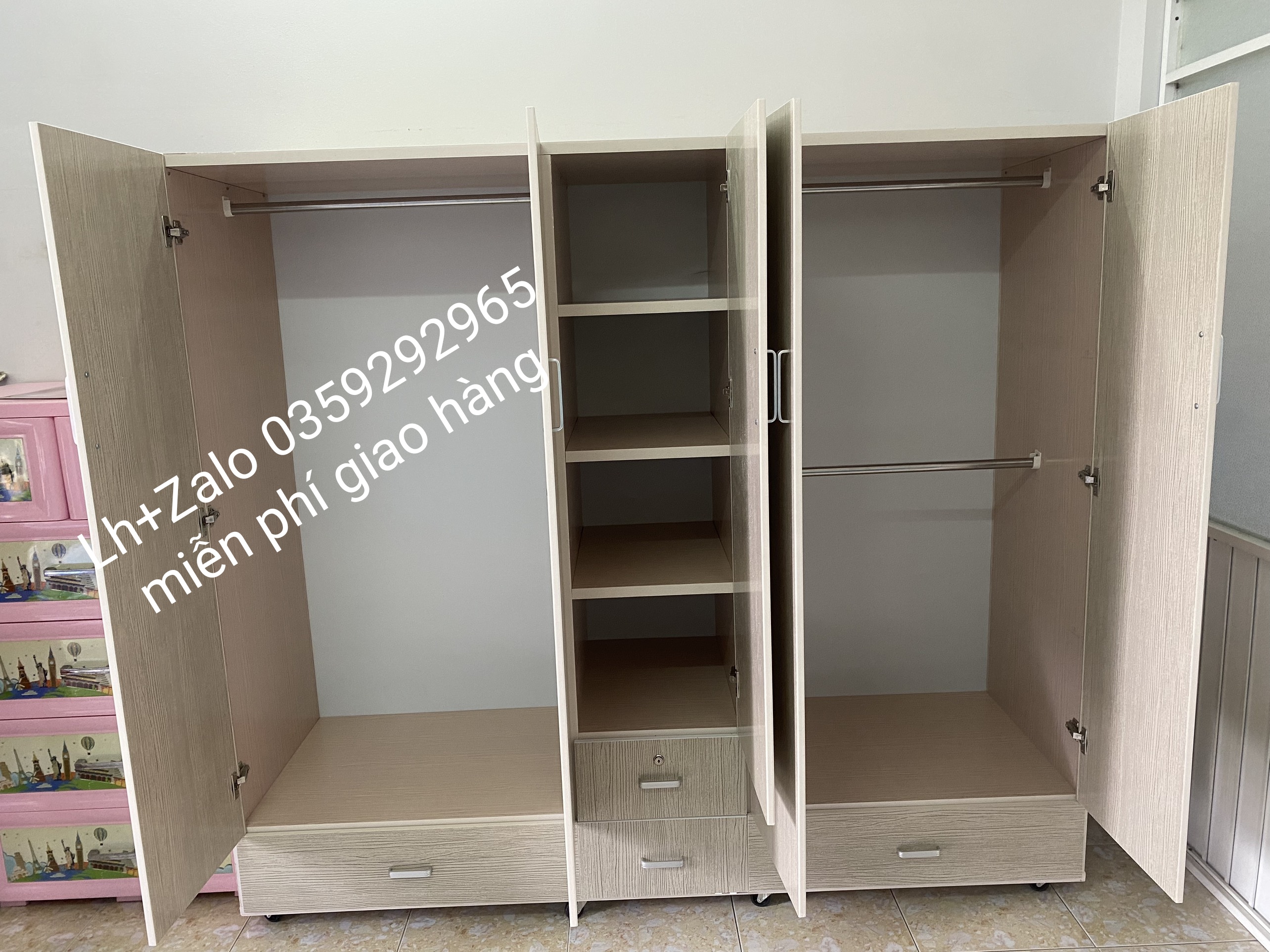 Tủ nhựa đài Loan 5 cánh