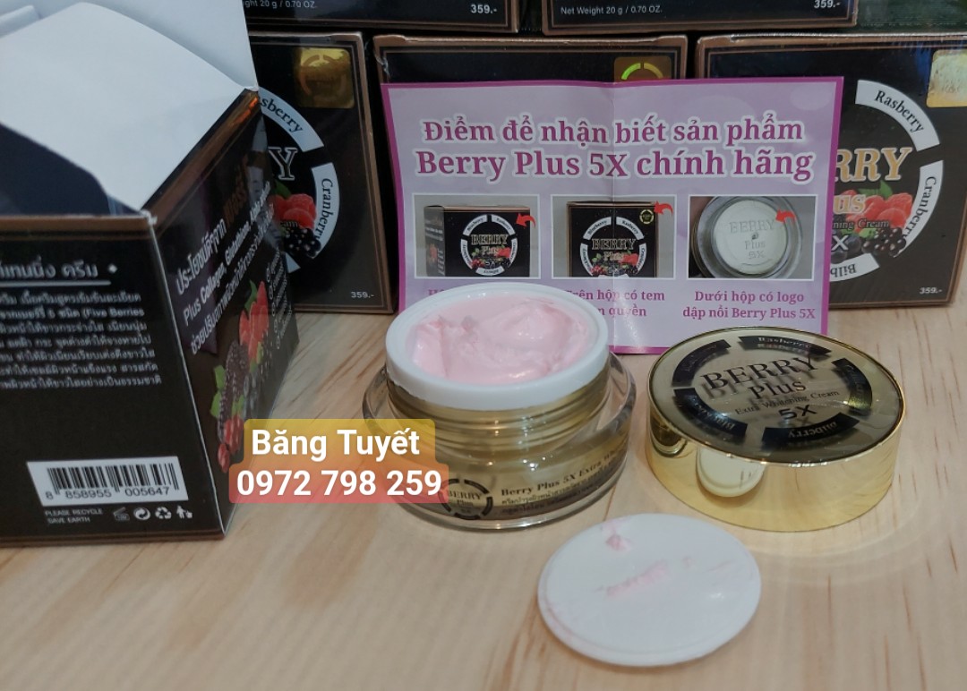 Kem nám tàn nhang Berry Plus 5X Extra Whitening Cream