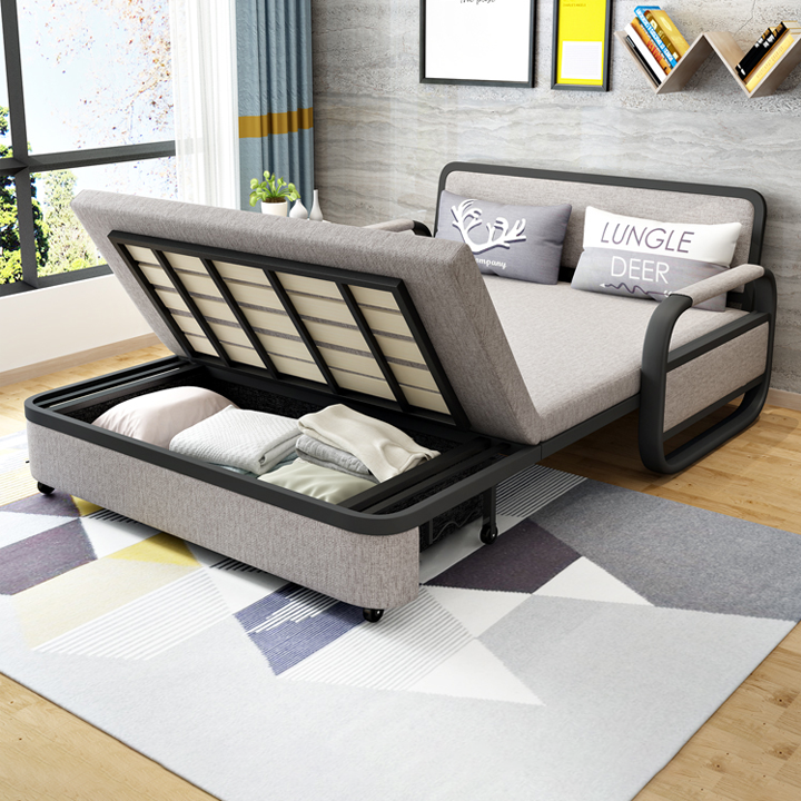 Giường sofa thông minh gấp gọn ,Ghế sofa giường đa năng khung thép , giường sofa gấp gọn,giường sofa thông minh,giường sofa gấp đa năng -KT 1,3m x 1,9m