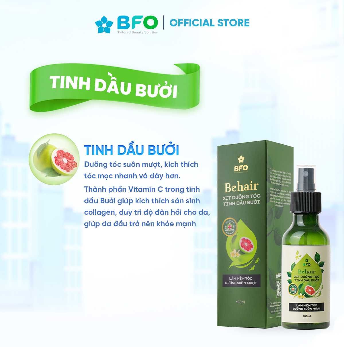 Dầu Gội Xả Bưởi Tinh Chất Thiên Nhiên Giúp Thư Giãn Giảm Rụng Tóc Dung Tích 500ml