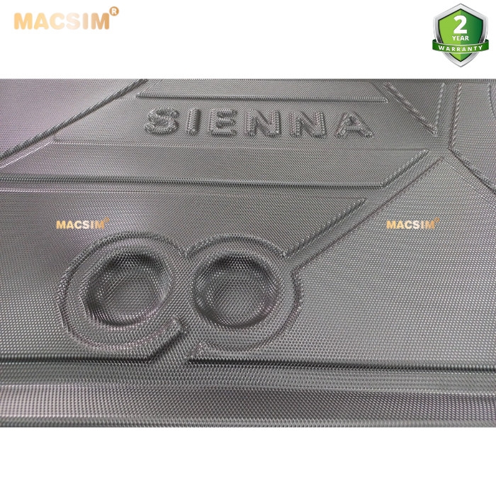 Thảm lót cốp Toyota Sienna 2022 (qd) nhãn hiệu Macsim chất liệu tpv cao cấp màu đen hàng loại 2
