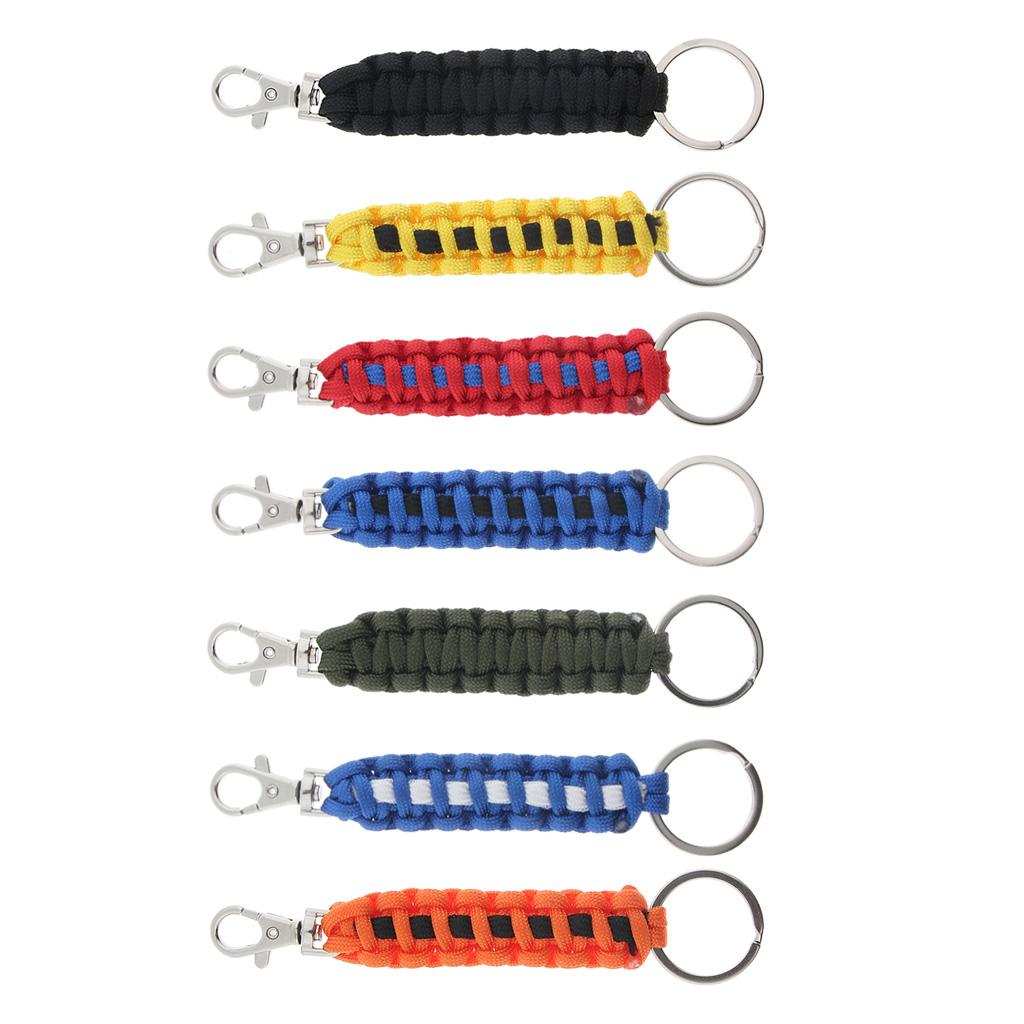 Multipurpose Outdoor Emergency Kit Paracord Key Chain Ring Rope Parachute Cord Lanyard