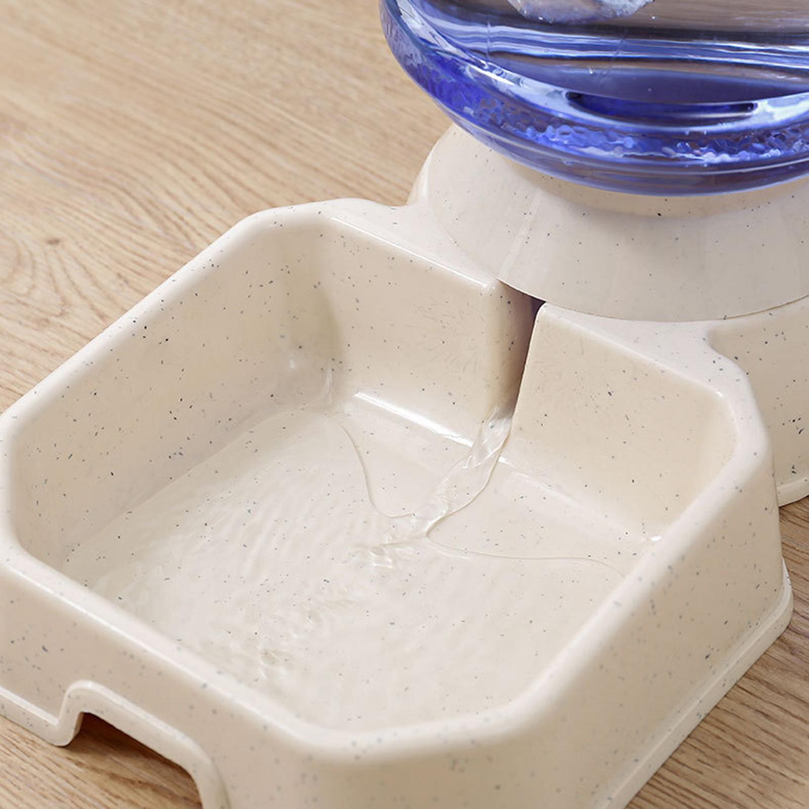 2 Pieces 3.8L Gravity Automatic Pet Water Dispenser Dog Feeder Waterer Dish