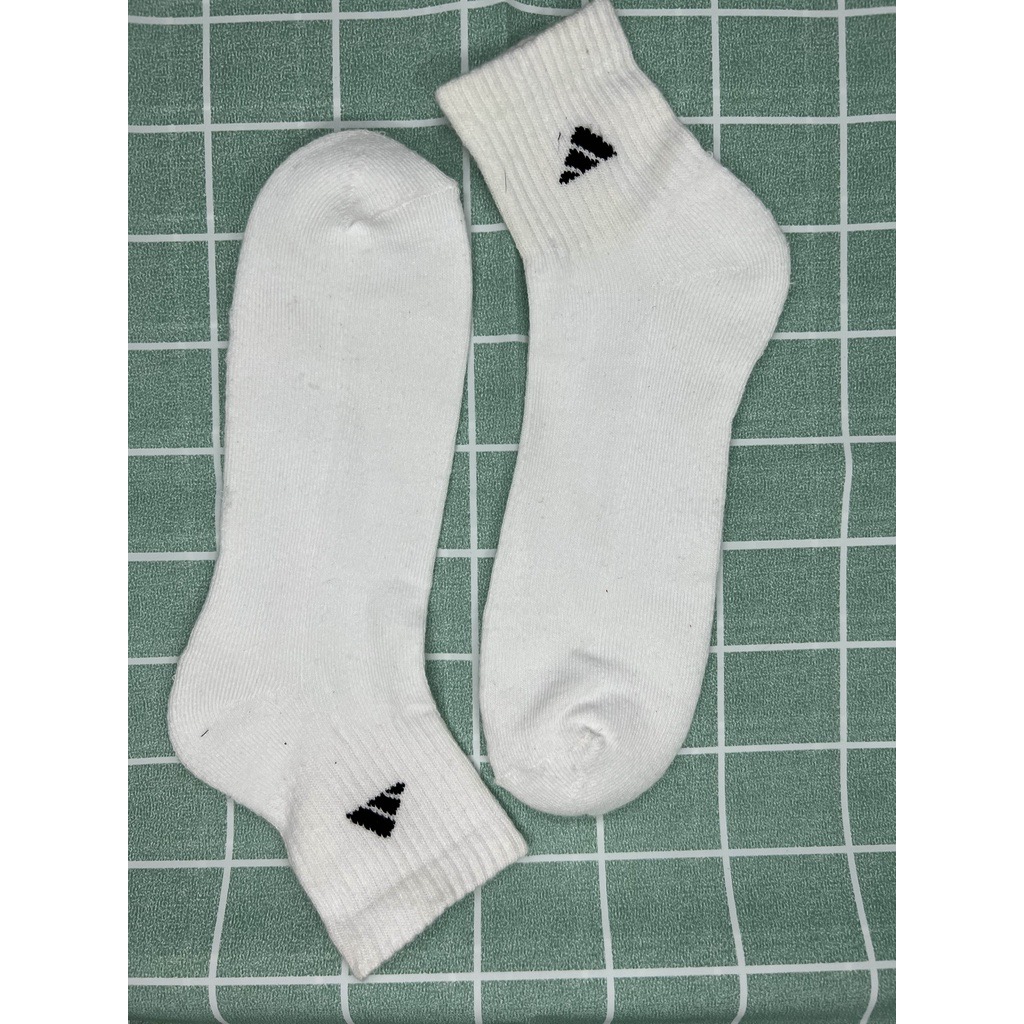 Tất nam cổ thấp màu trắng trơn chất liệu vải cotton mềm mại thấm hút mồ hôi siêu tốt L21