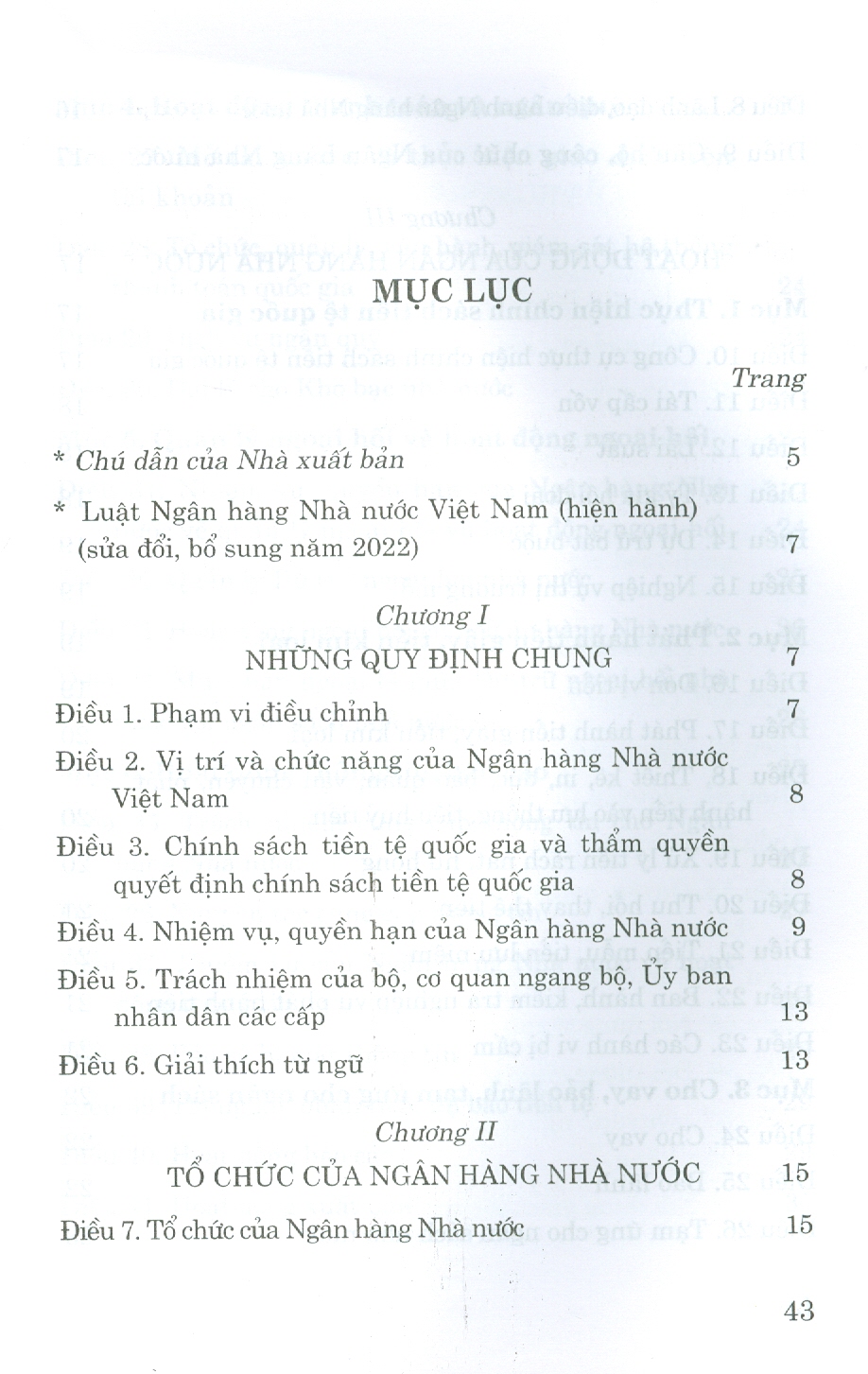 Luật Ngân Hàng Nhà Nước Việt Nam (Hiện Hành) (Sửa Đổi, Bổ Sung Năm 2022)