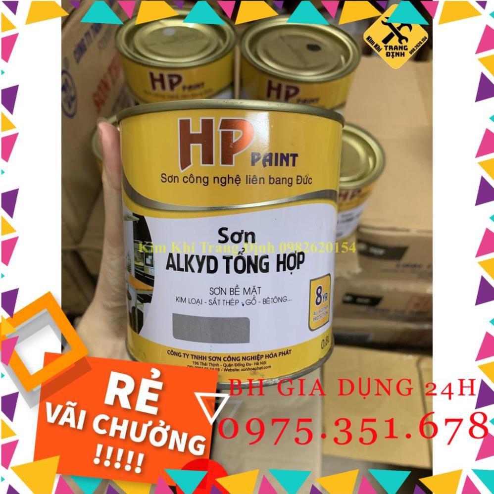 Sơn Alkyd Tổng Hợp Cho Sắt, Kim Loại, Gỗ, Bê Tông Hòa Phát... 800ml-Giadung24h