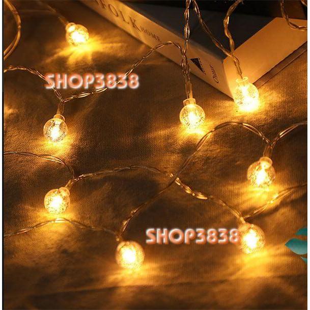 Dây Đèn Trang Trí 8M - 60 Bóng Tròn Bọt Khí Độc Đáo Trang Trí Noel , Lễ , Tết