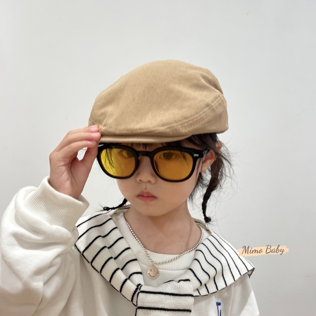 Mũ nón bere cho bé có dây rút thêu chữ CA phong cách hàn quốc MN206 Mimo Baby