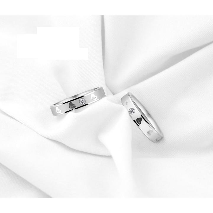 NHẪN CẶP NAM NỮ CHỮ LOVE , NHẪN ĐÔI TÌNH NHÂN THỜI TRANG - QC20