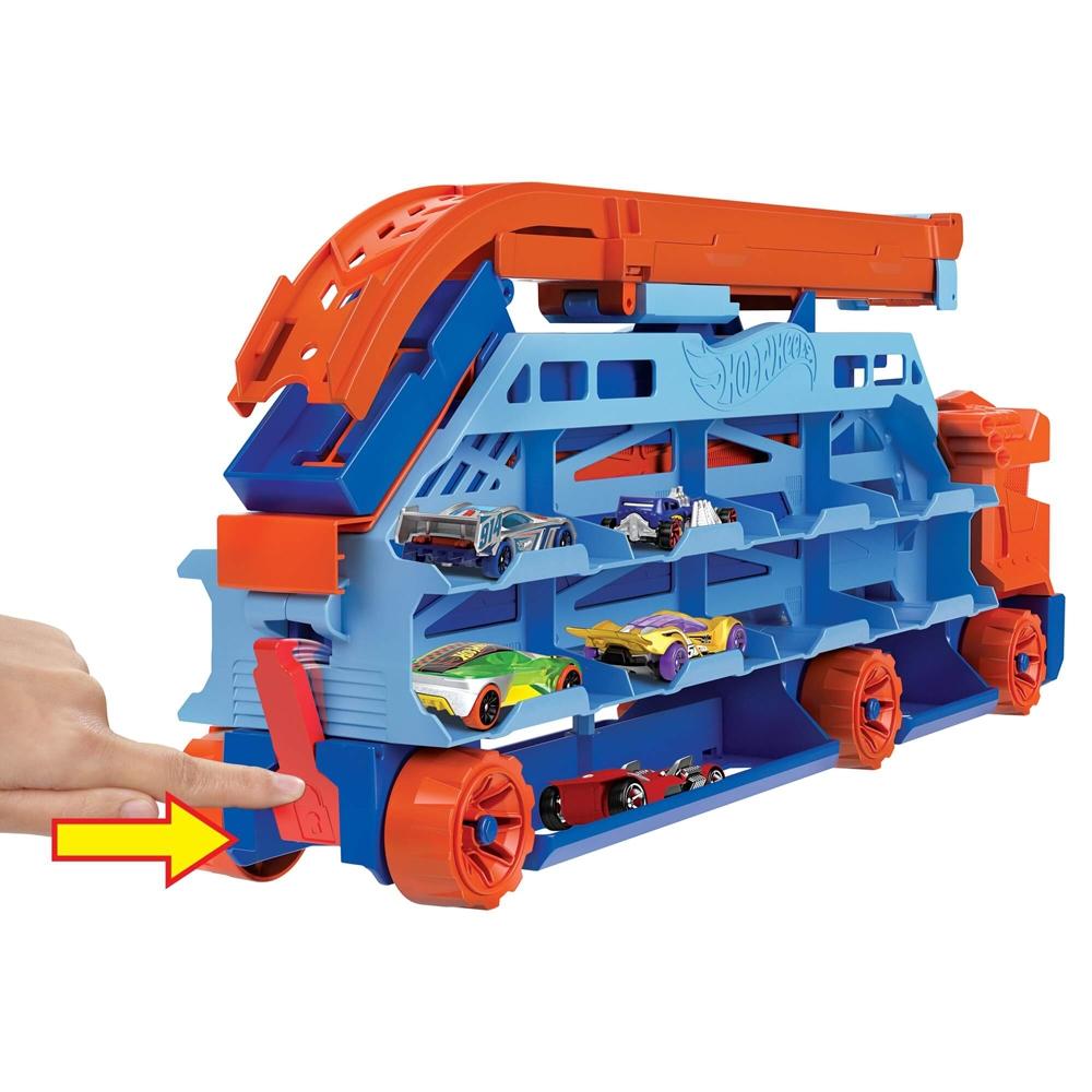 Đồ Chơi Mô Hinh Trạm Vận Chuyển Trên Cao Hot Wheels City Speed Drop Transport - Hot Wheels HDY92