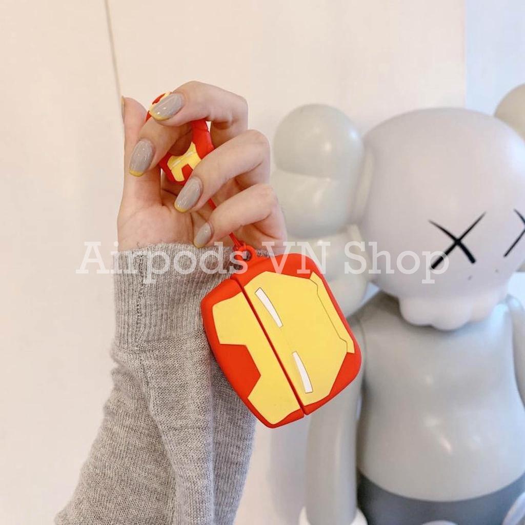 Bao Case Ốp dành cho Airpods Pro siêu anh hùng Batman &amp; Ironman silicon cao cấp