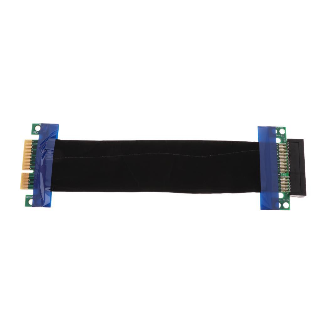 PCI-E 4X Riser Card Extender Flexible Ribbon Cable 15cm Converter 64Pin