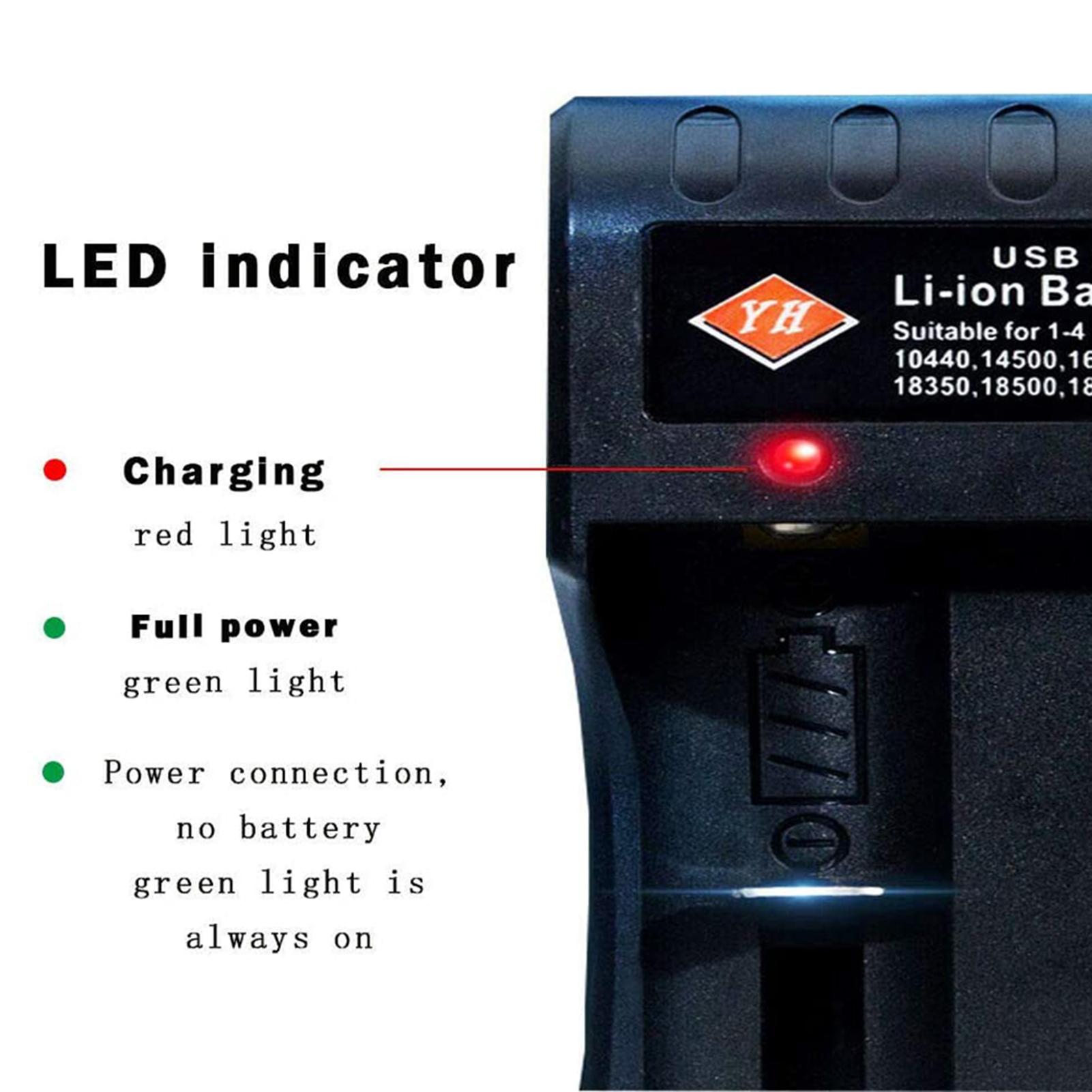 Bộ sạc USB có 4 vị trí cắm để sạc điện cho pin Li-ion 3.7V