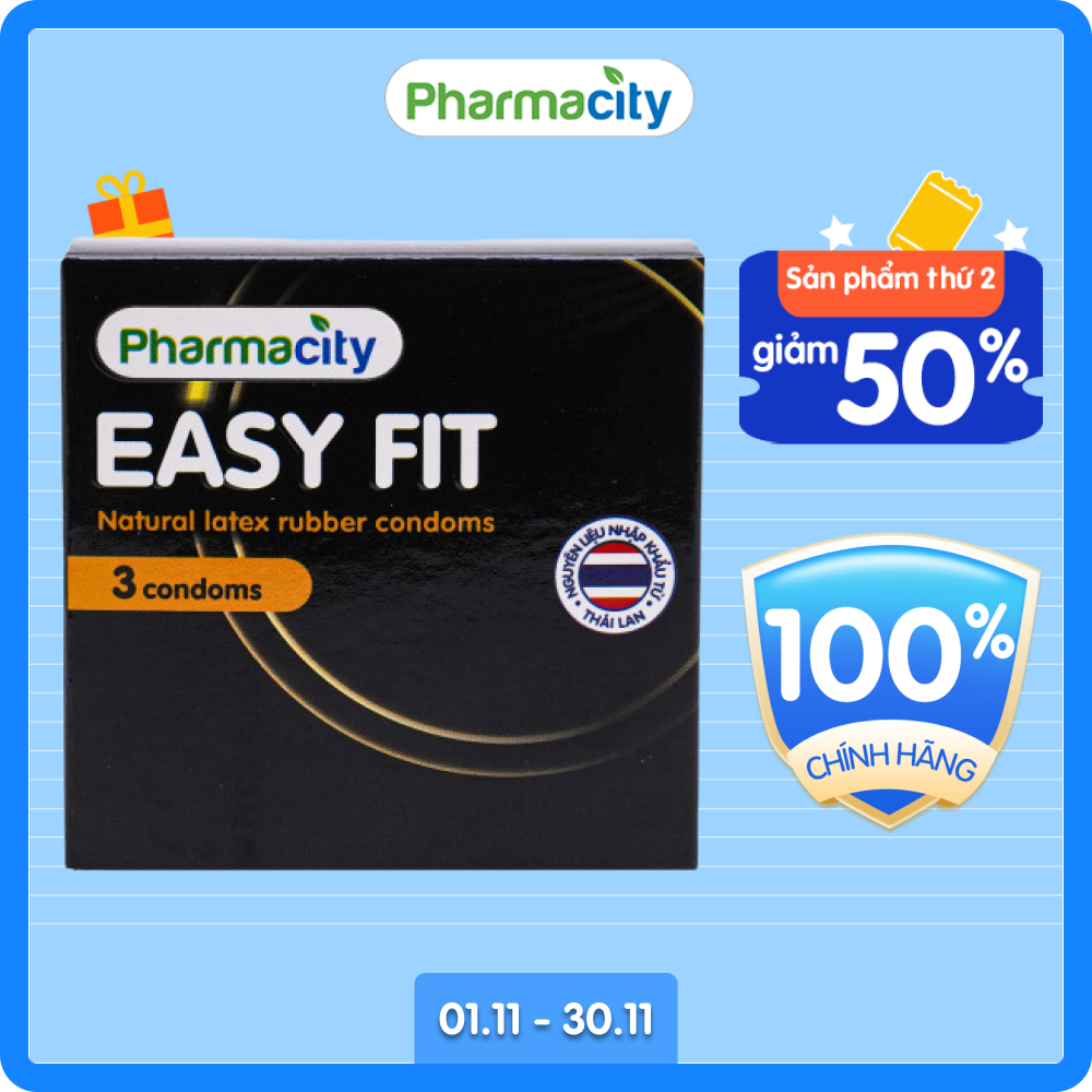 Bao cao su Pharmacity Easy Fit