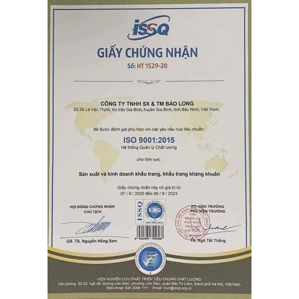 Set 100 khẩu trang KF94 Bảo Long tiêu chuẩn Hàn Quốc kháng khuẩn chống bụi mịn cao cấp
