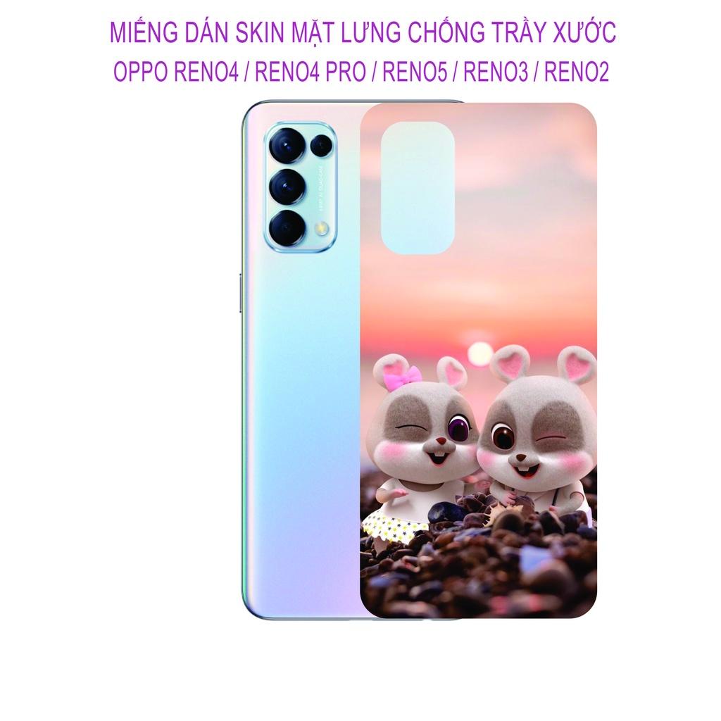 Miếng Dán Skin dành cho OPPO Reno 5 / Reno 4 / Reno 4pro / Reno 3 / Reno 2 / Reno 2F, Hình ảnh sắt nét chống trầy xước