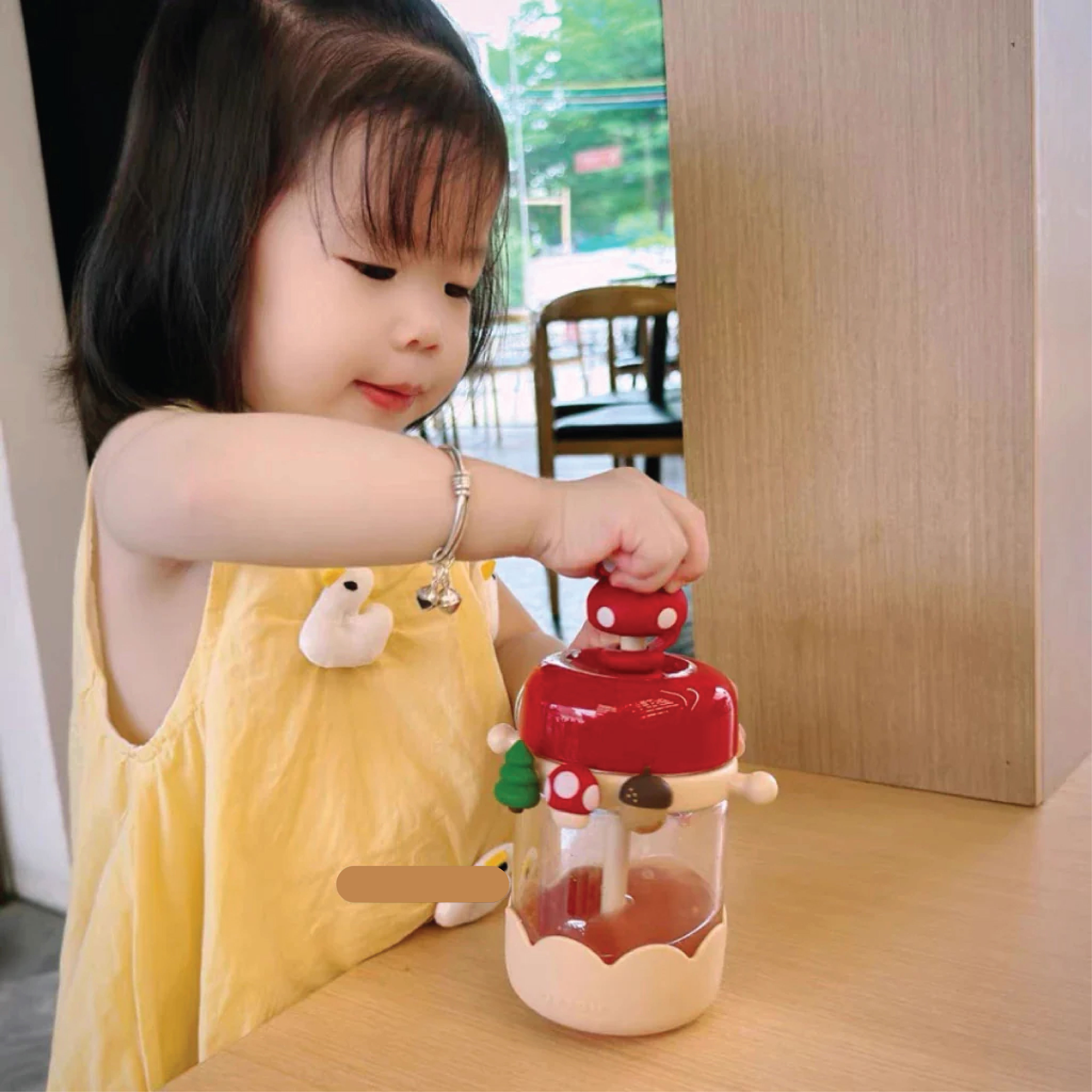Bình uống nước tritan cho bé Zoyzoii E6 Nature Paradise Cup, bình nước thể thao cao cấp - Hàng chính hãng