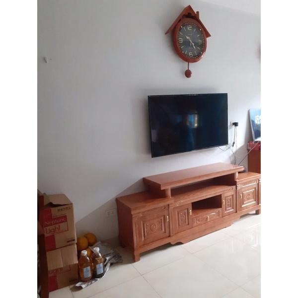 kệ tivi gỗ sồi, xoan đào 2m
