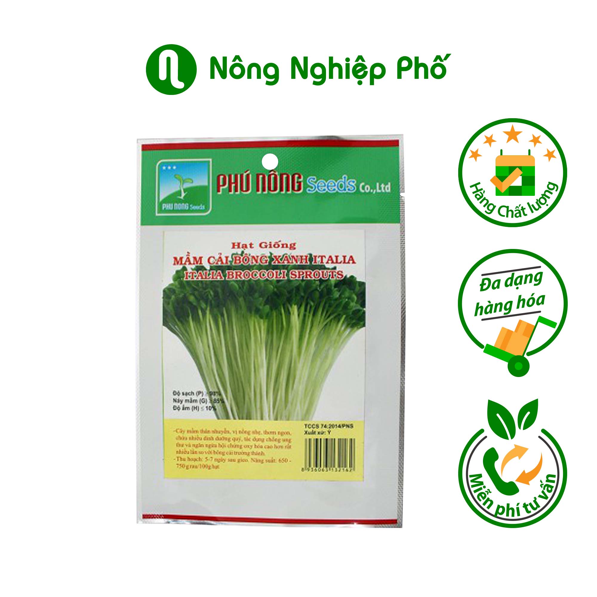 Hạt Giống Mầm Cải Bông Xanh Italia Phú Nông (20g / Gói)