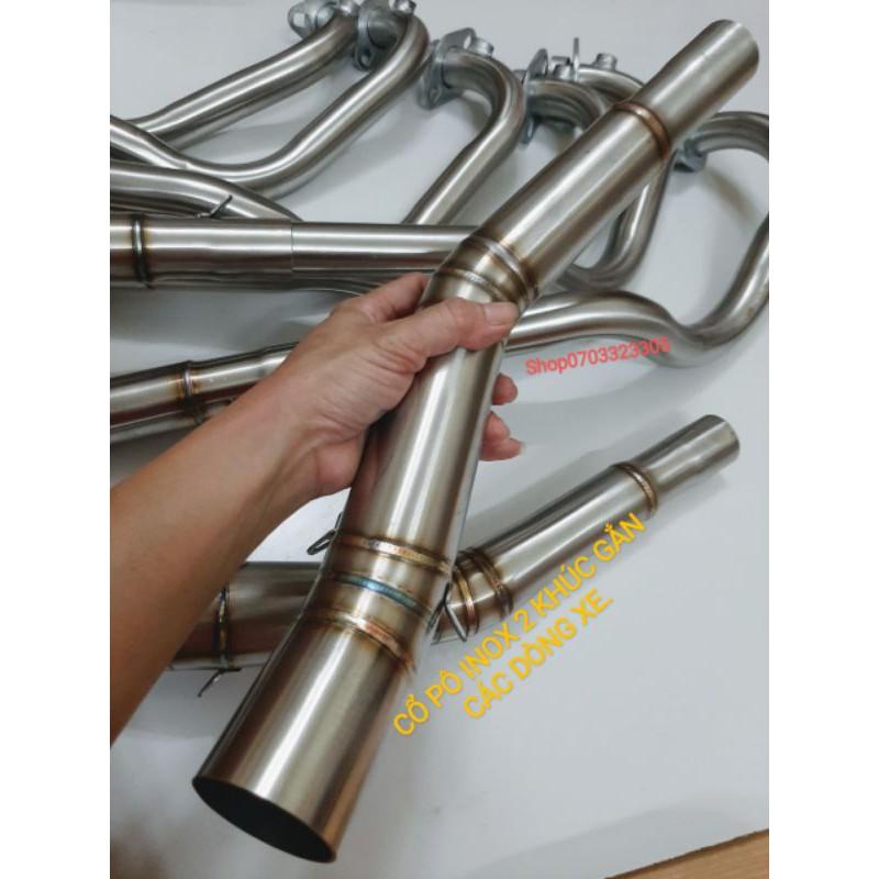 Cổ pô INOX 304 cổ pô 2 khúc gắn xe EXCITER, WINNER,RAIDER, SONIC và các dòng xe khác