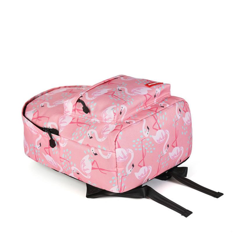 Trẻ Em Học Túi Cho Bé Gái Hồng Hạc In Hình Ba Lô Thời Trang Nữ Công Suất Lớn Nylon Thiết Kế Bagpack