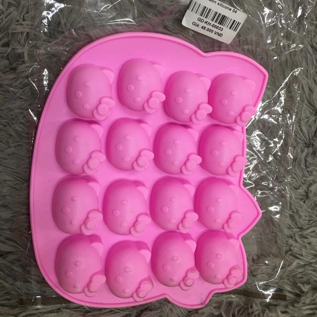Khuôn silicone làm socola, kẹo chip hình mèo hello kitty