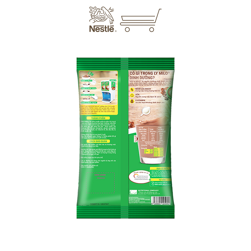 Thức uống lúa mạch Nestlé Milo 600g