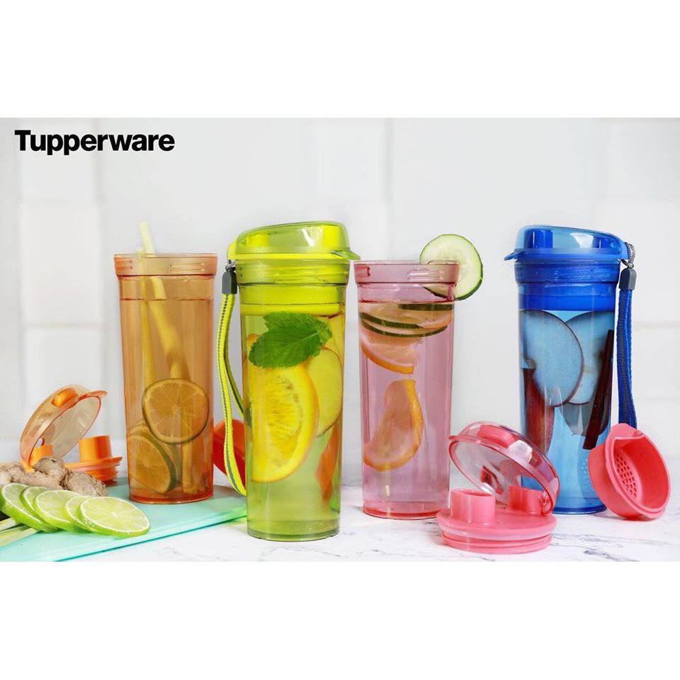 Bình nước Có Ngăn Lọc Drinking Flask Gen II 400ML Tupperware, Bình Đựng Nước Nhựa Nguyên Sinh An Toàn