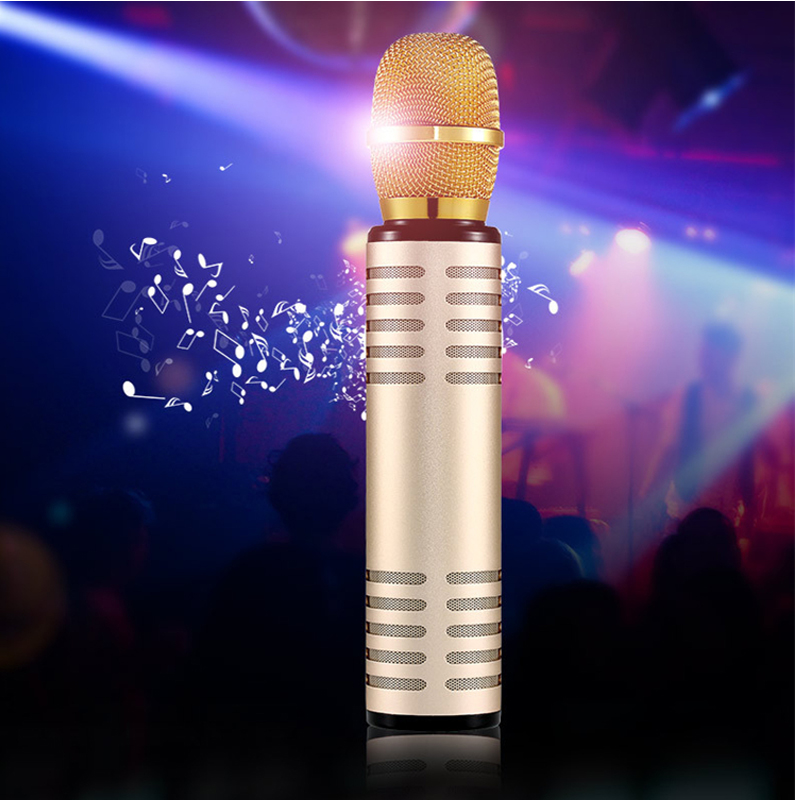 Micro bluetooth hát karaoke không dây nghe nhạc cực hay, âm bass đỉnh, mic bắt giọng cực tốt, có hỗ trợ thẻ TF, Jack 3.5 PKCB PF14 - Hàng chính hãng