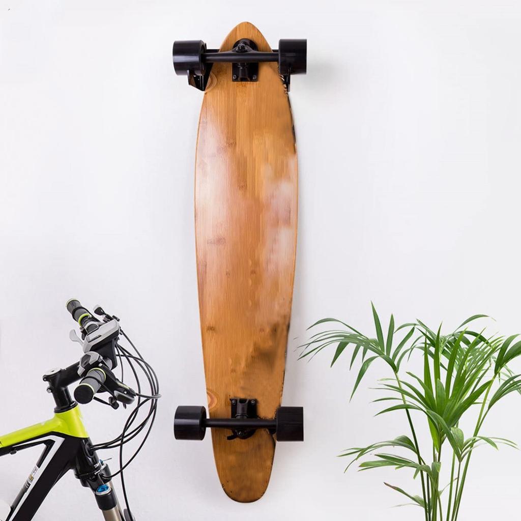 2 Pcs Skateboard Holder Wall Mount Hanger Display Rack Bracket with Mounting Hardware