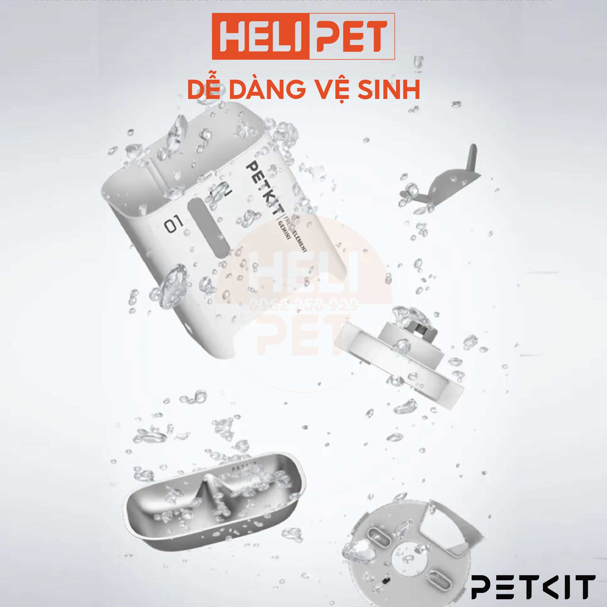 Máy Nhả Hạt Tự Động Cho Chó Mèo PETKIT Gemini YumShare Camera Có Hai Ngăn Dung Tích 5 Lít- HeLiPet