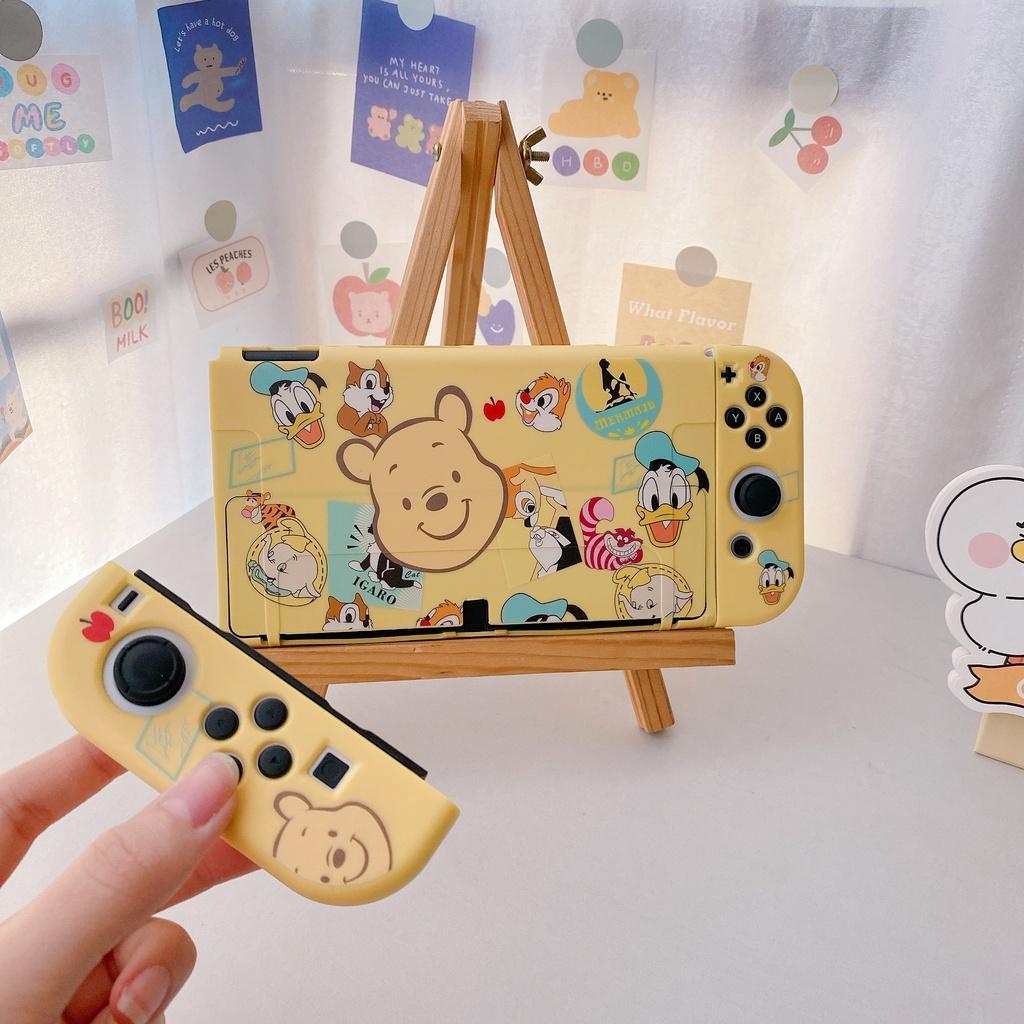 Vỏ Bọc Mềm Mại Hình Gấu Pooh Cho Tay Cầm Chơi Game Nintendo Switch V1 / V2 / OLED