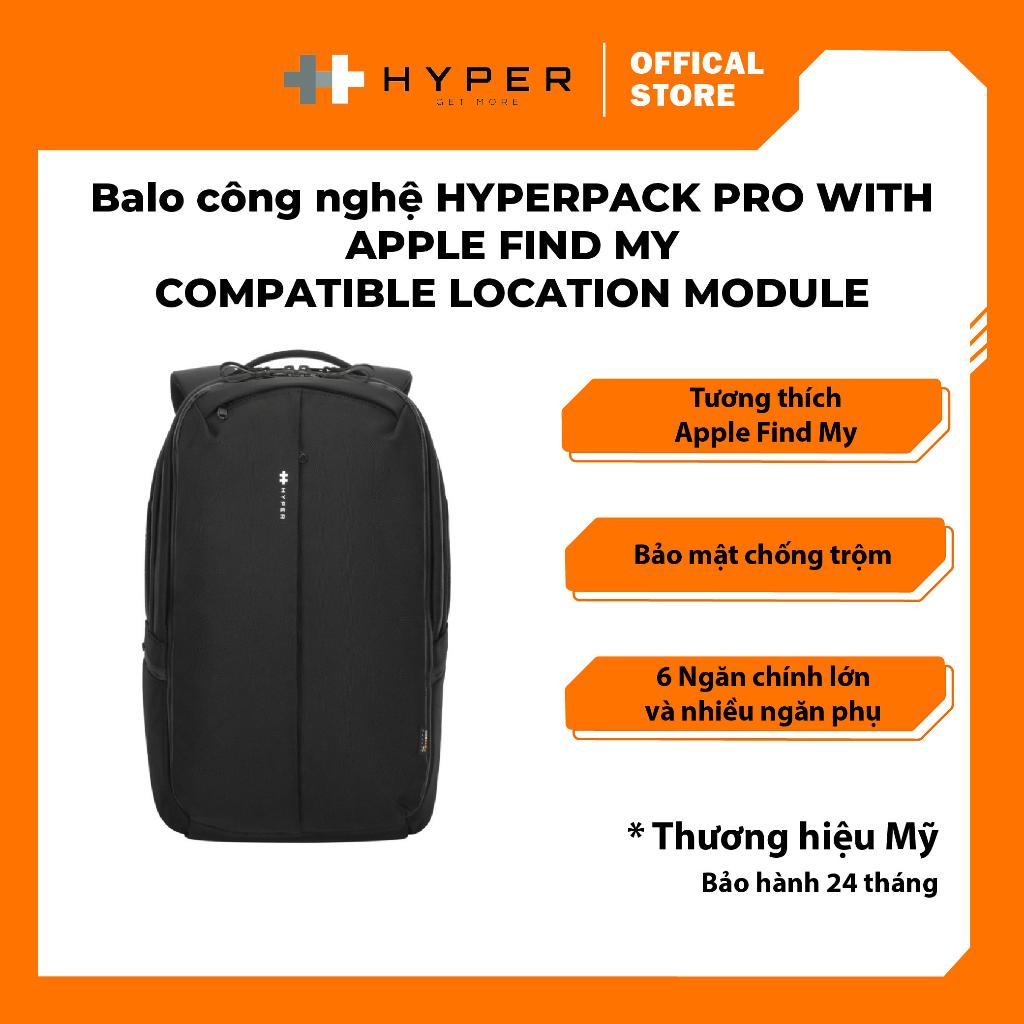 Balo công nghệ Hyper Pack Pro - Thiết kế tương thích Find My, chống nước