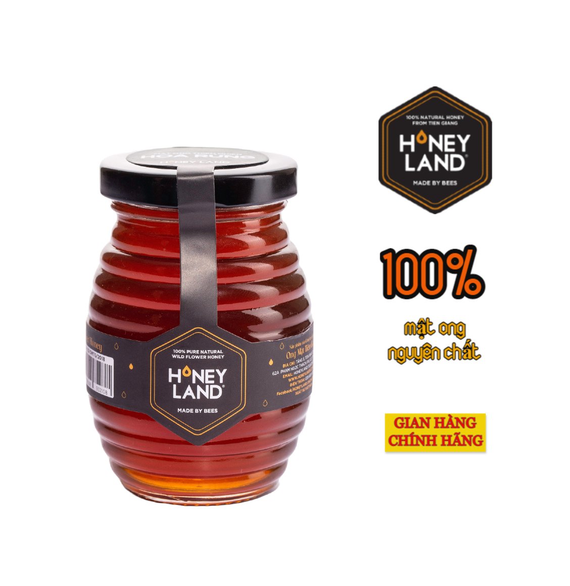 MẬT ONG THIÊN NHIÊN HOA RỪNG TÂY NGUYÊN HONEYLAND 250G