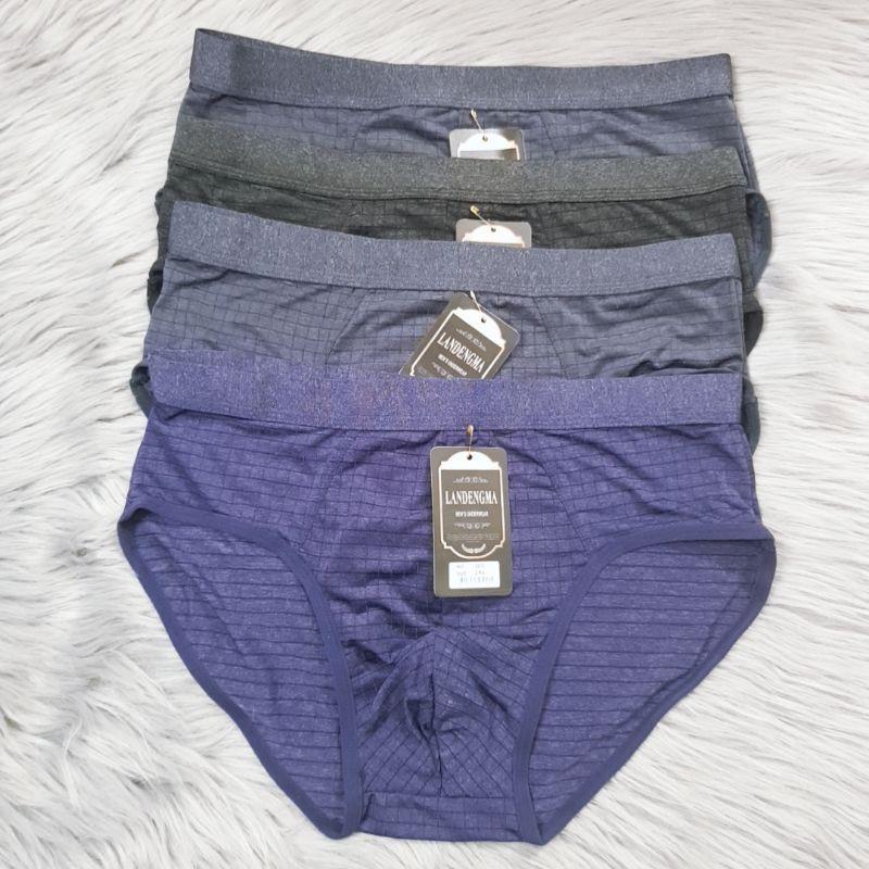 Set 5 Chiếc Quần Sịp Nam Tam Giác Thun Lạnh Thông Hơi Kẻ Mẫu Mới Thấm Hút Thoáng Mát-NEW
