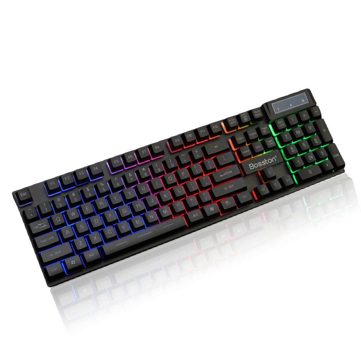 Bàn Phím Giả Cơ Keyboads Gaming Bosston 803 Đèn Led Cực Ngầu - Hàng Nhập Khẩu