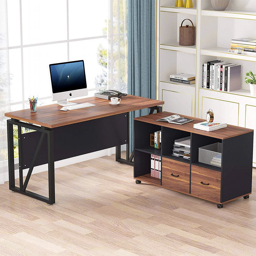 Kệ để máy in gỗ hiện đại SMLIFE Pretear | Gỗ MDF dày 17mm chống ẩm | D100xR40xC66cm