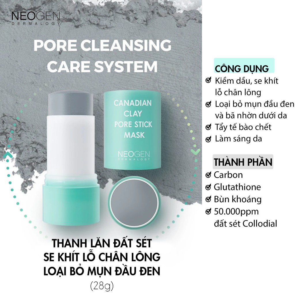 Bộ Đôi Ngăn Ngừa Mụn Đầu Đen, Giảm Sưng Viêm Cho Da Mụn Sau 4H Thanh Lăn &amp; Chấm Mụn Neogen Dermalogy