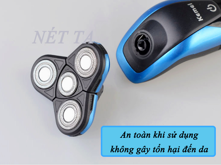 Máy cạo râu 4D chống thấm nước Kemei KM - 58890 đèn báo thông minh đế sạc rời chuyên nghiệp - cạo sát - không đau