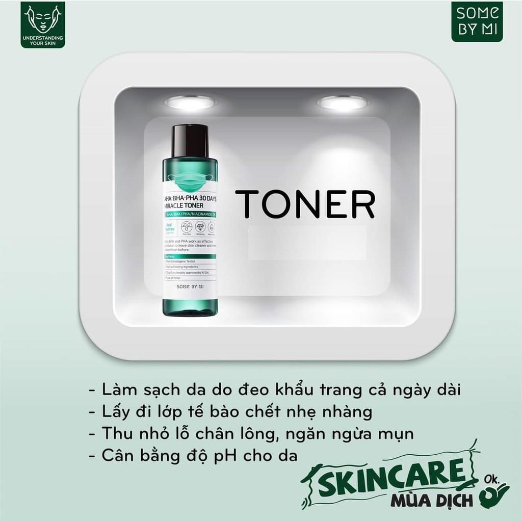 Combo Hỗ Trợ Giảm Mụn Some By Mi AHA-BHA-PHA 30 Days Miracle