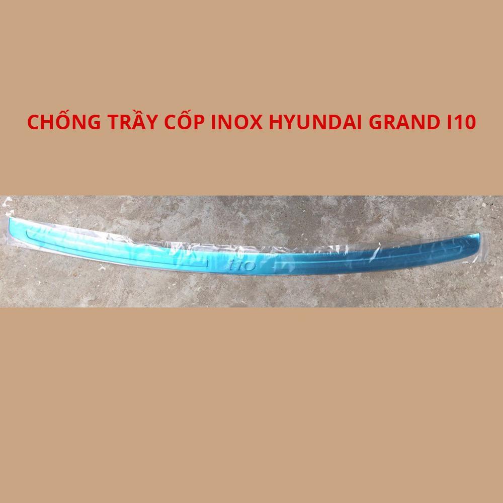 Grand i10,Ốp bậc cốp ngoài Inox xe Grand i10 hatchback, 2014-2018