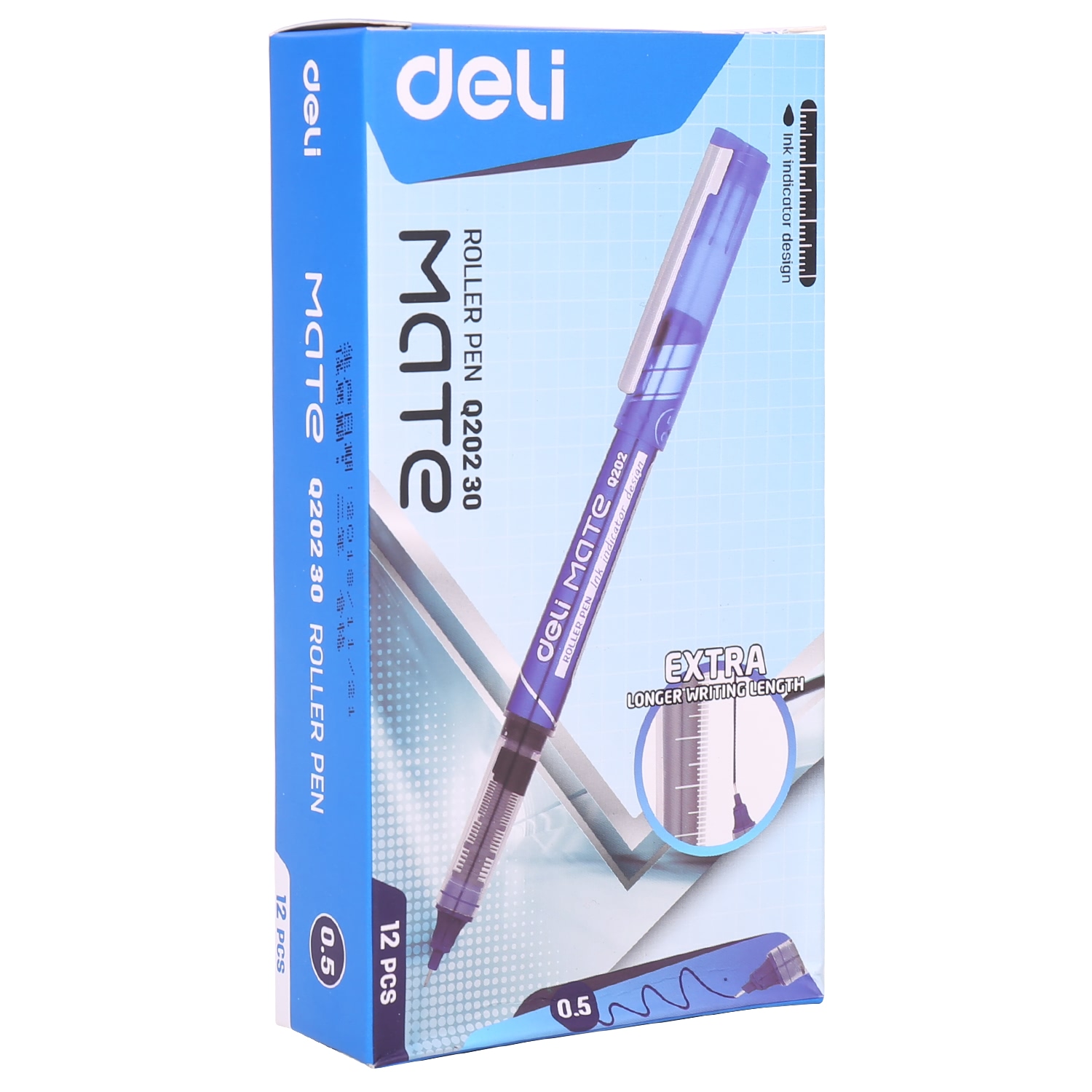 Bút ký Deli - 0.5mm - bút gel - nắp đậy - mực Xanh/Đen - EQ20220 / EQ20230