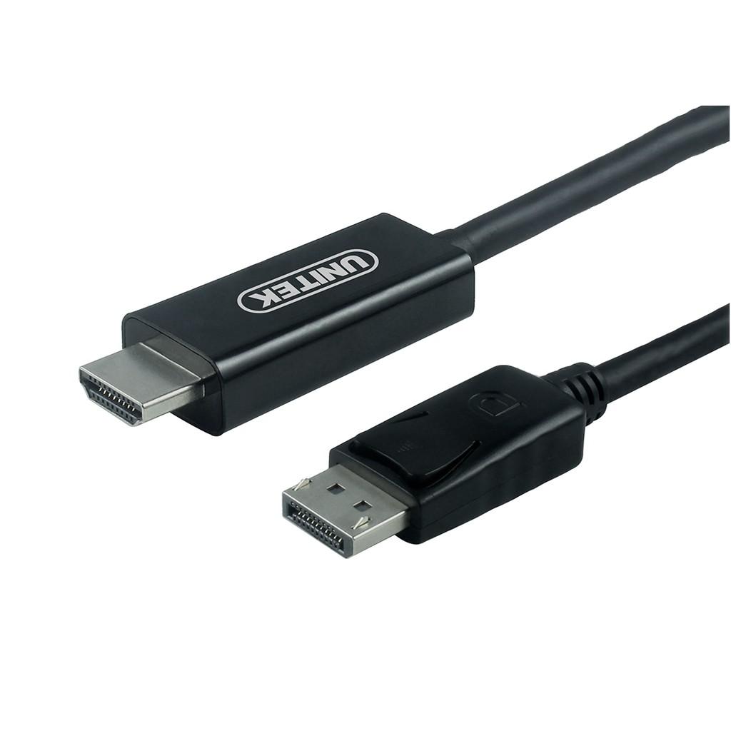 Cáp Chuyển Displayport to HDMI 1.5m Unitek Y-5118Ca- Full Box- Hàng Chính Hãng