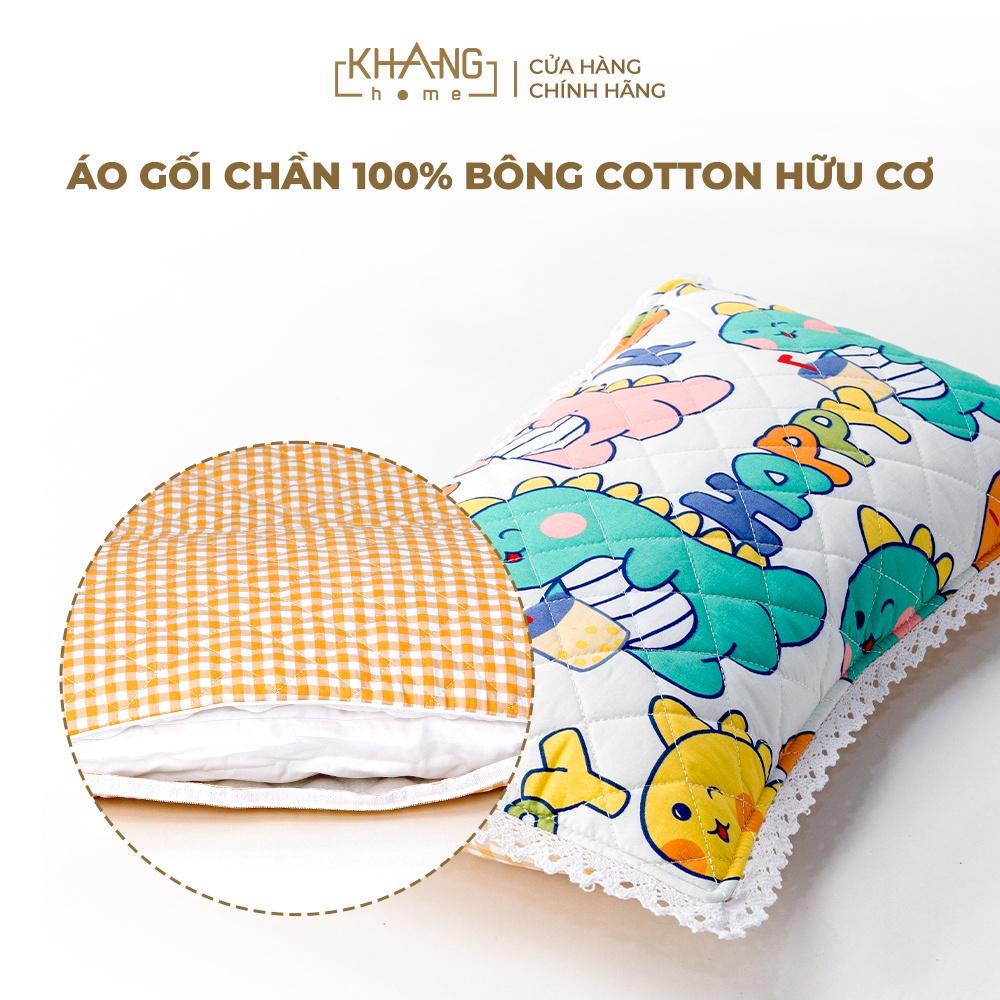 Gối Trẻ Em Tiện Lợi Khang Home Ruột Lông Vũ Êm Mềm, Kháng Khuẩn 30x50cm