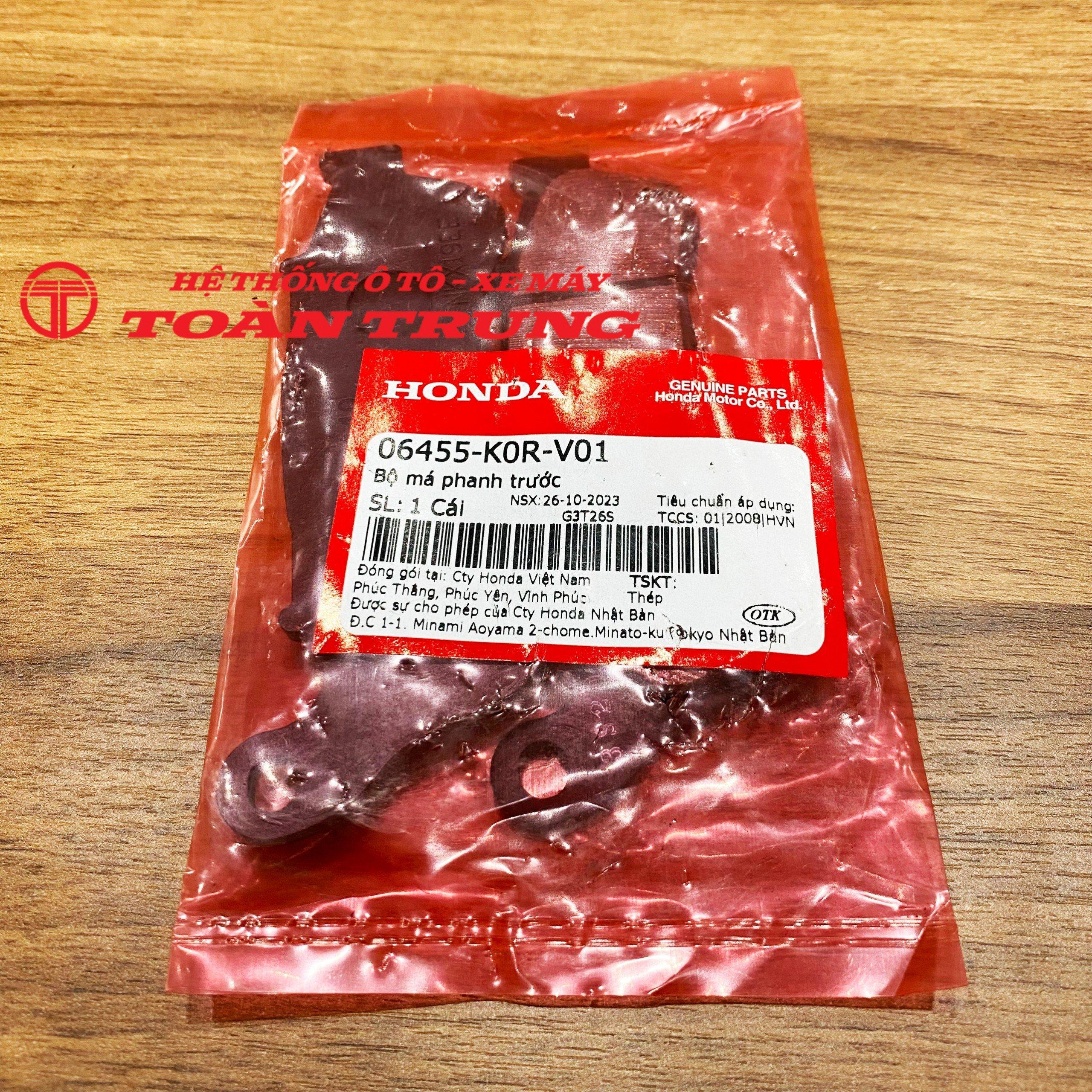 Má phanh trước SH 125/150/160 (2020-2024) chính hãƞg Honda &quot;06455K0RV01&quot;