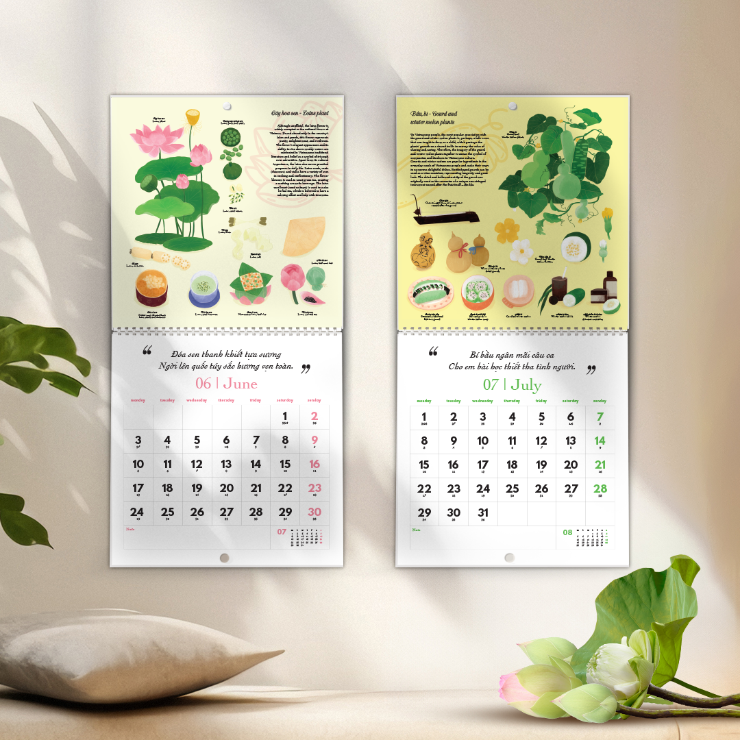 Lịch treo tường 2024 SDstationery Cây Trái Xứ Mình – The Plants of Our Land | Thiên nhiên, văn hóa Việt Nam