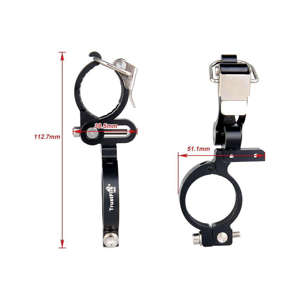 Giá đỡ đèn pin xe đạp TRUST FIRE cao cấp bằng vật liệu hợp kim nhôm, mạnh mẽ và bền
