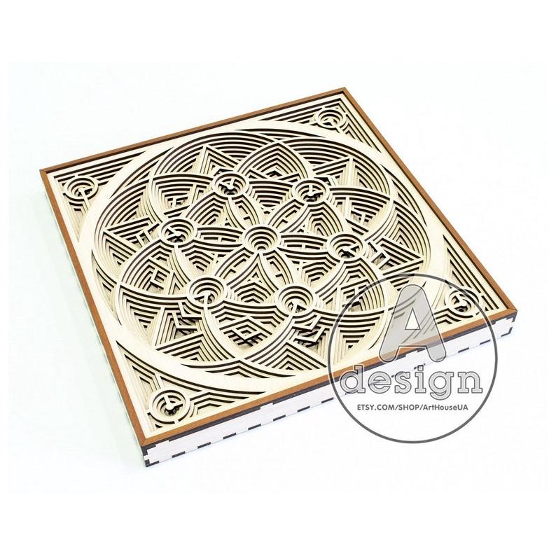 Tranh gỗ lắp ghép Mandala mẫu 07