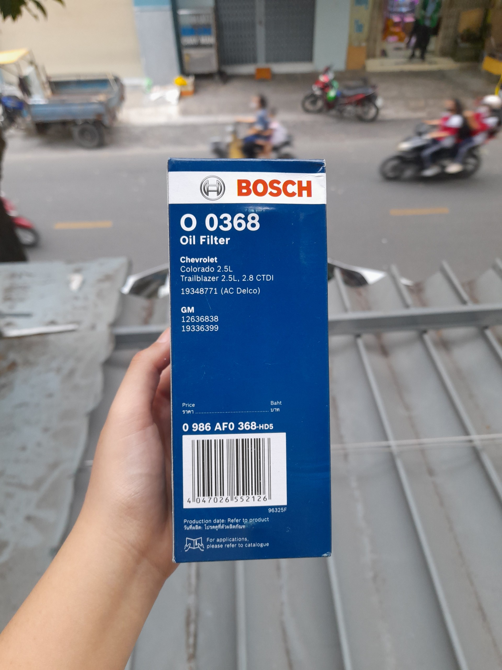 Lọc Nhớt Động Cơ (Lỗi Lọc Giấy) BOSCH O0368|Dành Cho CHEVROLET Colarodo 2.5 ( 14-17); Colorado 2.8 (17-); Trailblazer.vv
